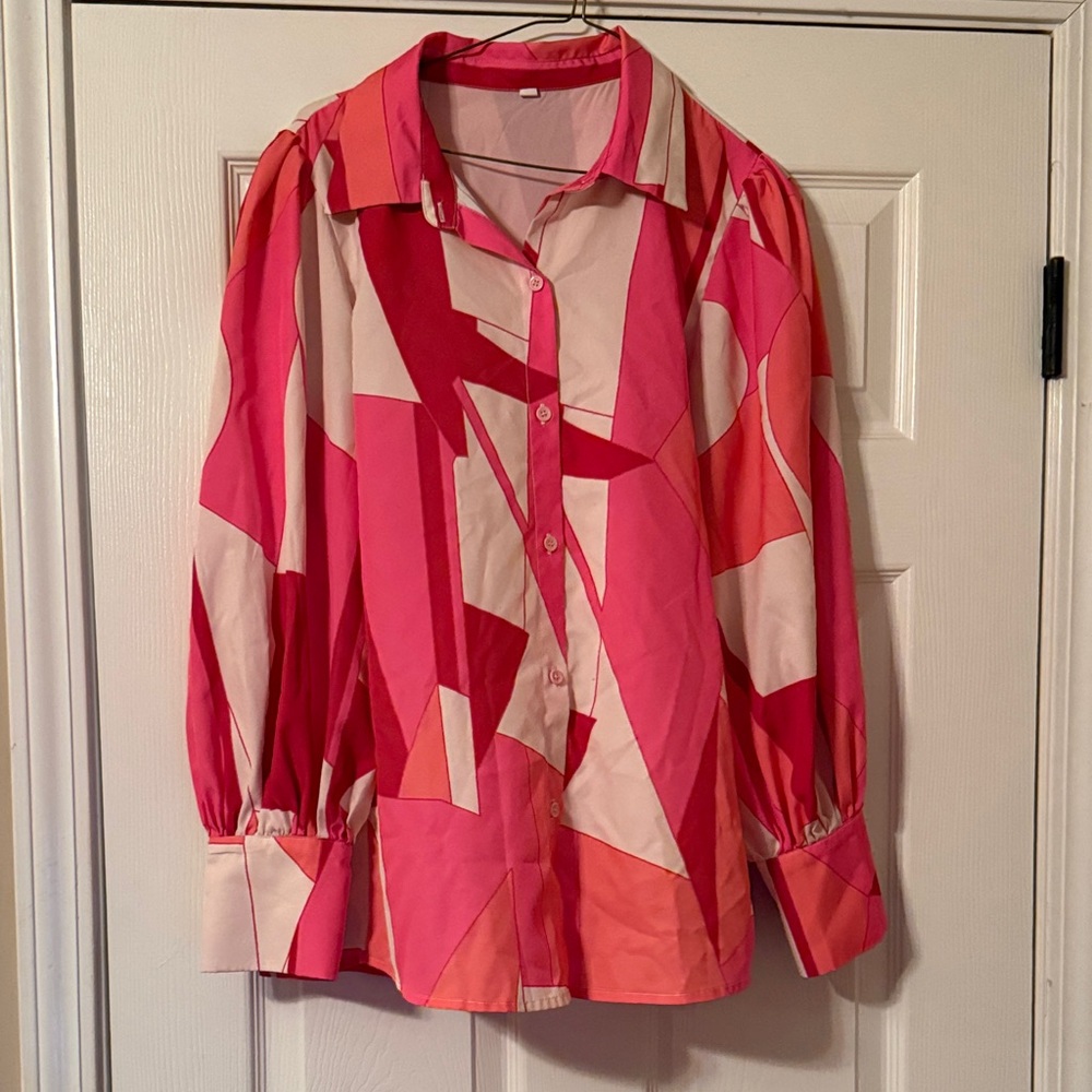 SHEIN pink blouse size women’s Medium